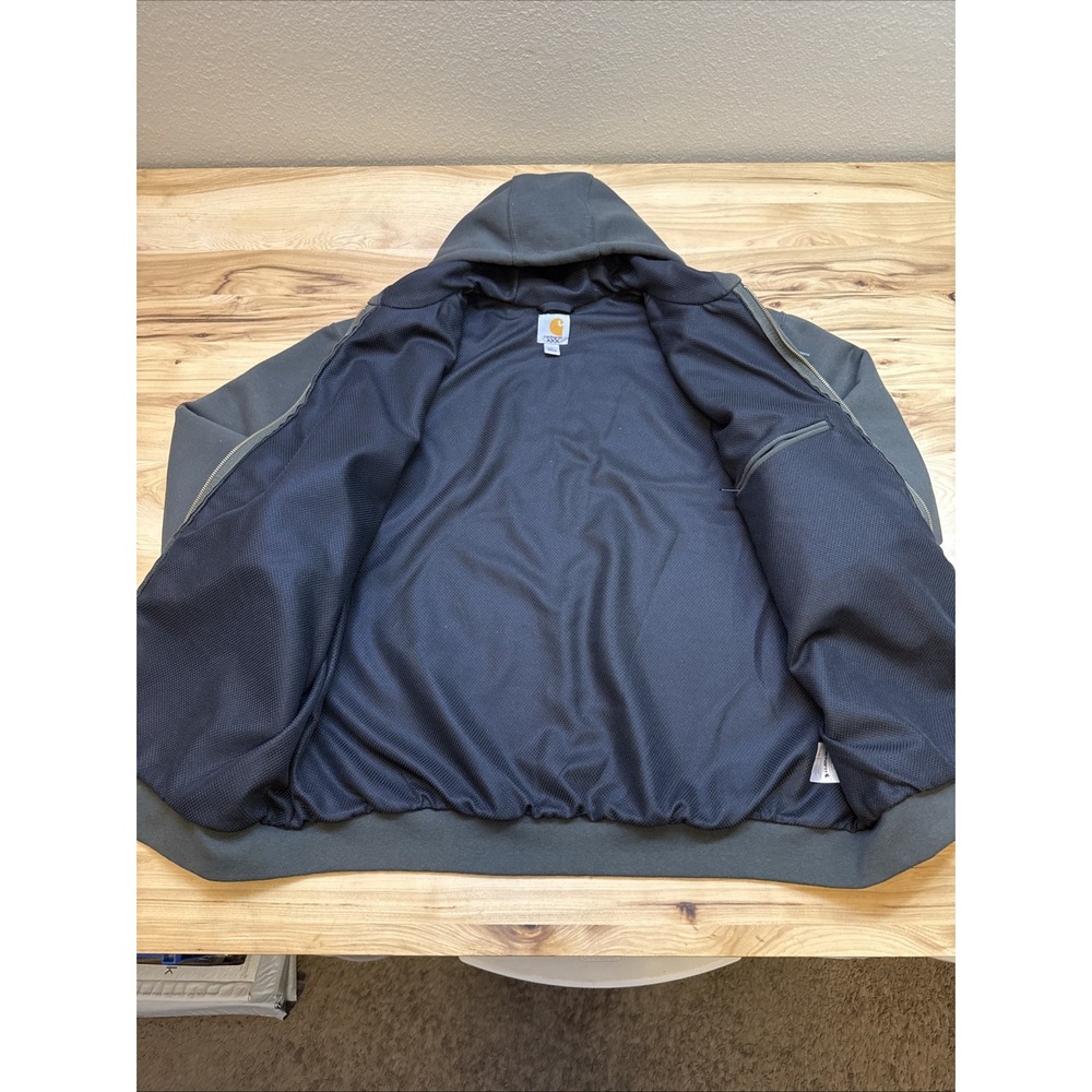 Carhartt 100632 Mens Rutland Thermal Lined Zip Front Hooded Sweatshirt Large - Picture 5 of 7